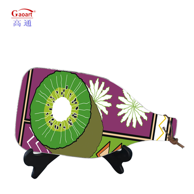 Tabla de corte de vidrio templado herramienta de cocina redonda inquebrantable con logotipo personalizado