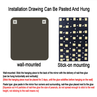 Espejo de pared moderno sin marco Espejo mágico infinito para dormitorio Salón Muebles de baño