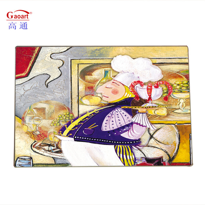 Tabla de corte cuadrada rectangular templada de cocina sostenible para mesa de comedor de vidrio