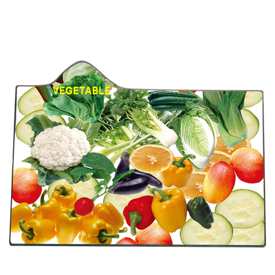 Tabla de corte redonda y cuadrada de vidrio blanco Placemat para mesa de comedor de color personalizado