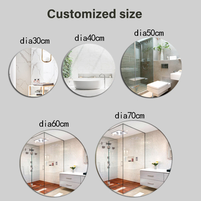 Espejo de vidrio contemporáneo Gran círculo sin marco para decoración del hogar y pantalla de pared