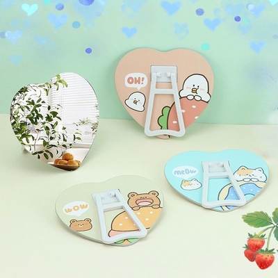 Mini maquillaje compacto bolsillo pequeño pequeño cuadrado estilo de decoración de la casa espejo y diseño de moda