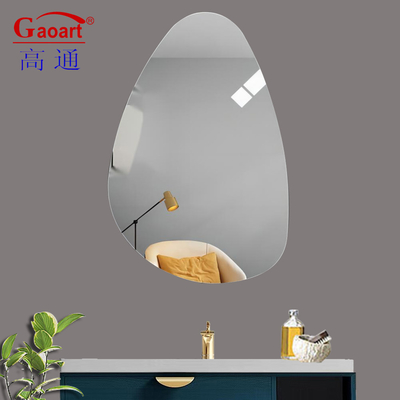 Diseño moderno estilo decoración de baño maquillaje mágico vidrio decorativo oro espejo de belleza