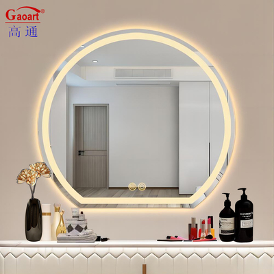 Semi círculo de la pared retroiluminada Smart Salón de baño maquillaje pegatina espejo para todos los días