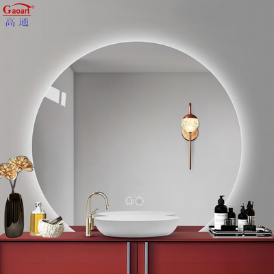 Semi círculo de la pared retroiluminada Smart Salón de baño maquillaje pegatina espejo para todos los días