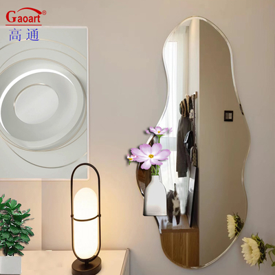 Modern Glass Magic Gold Decorative Infraestructurable Muro de baño Espejo colgante para todos los días