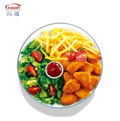 Tabla de corte de cuadrados templados para todas las estaciones, bandeja de cocina con mango y base