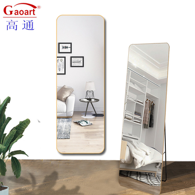 Espejo de vestidor de pared para sala de estar tamaño personalizado Estación de vanidad de vidrio de plata