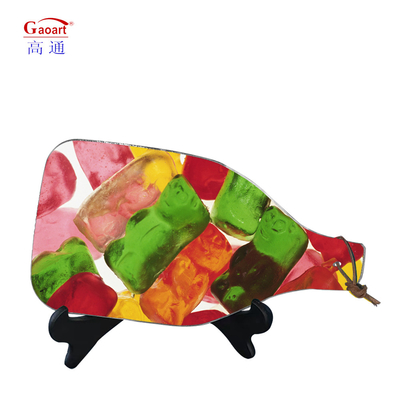 Tabla de corte de vidrio templado de 4 mm de color personalizado para el hogar y la cocina en diseño clásico