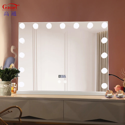 Decoración de la casa a medida Estilo de diseño de moda Maquillaje Chrome LED Vanidad con espejo de bombilla