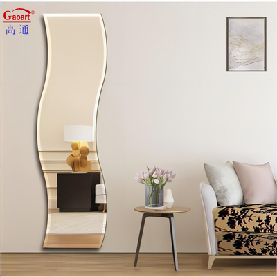 Vestido contemporáneo de cuerpo completo Diseño de vidrio flotante para pasillo Salón de belleza Decoración de la casa