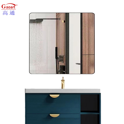 Todos los días de aluminio de pie piso peluquería baño negro pared espejo colgante