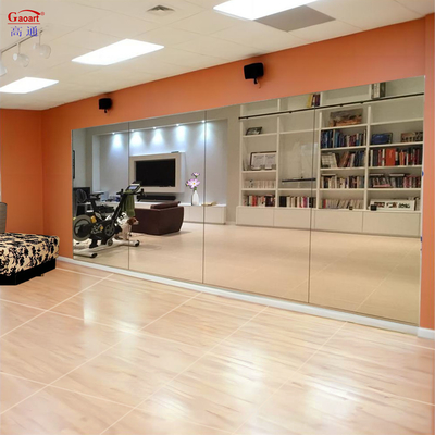 Paneles de vidrio grandes personalizables Espejo de pared inquebrantable Para pared Espejo transparente Color