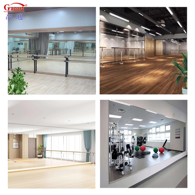 Paneles de vidrio grandes personalizables Espejo de pared inquebrantable Para pared Espejo transparente Color