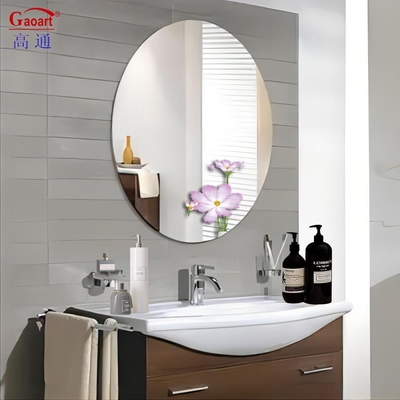 Espejo de pared de forma irregular Diseño moderno para salón de belleza de borde abovedado Vidrio grande