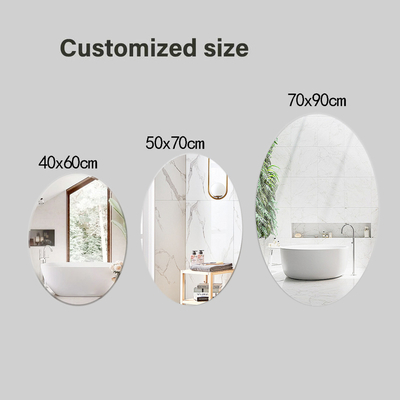 Espejo de pared de forma irregular Diseño moderno para salón de belleza de borde abovedado Vidrio grande