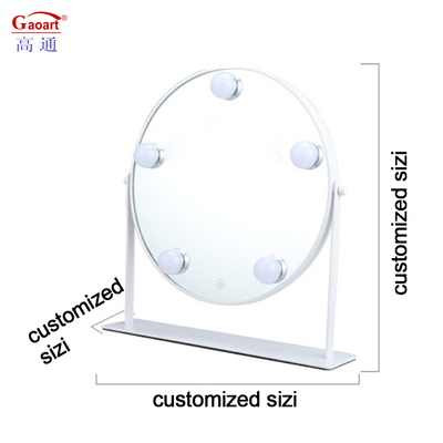 Estilo de diseño de moda Embalaje de cartón individual Gran luz iluminada Espejo espejo