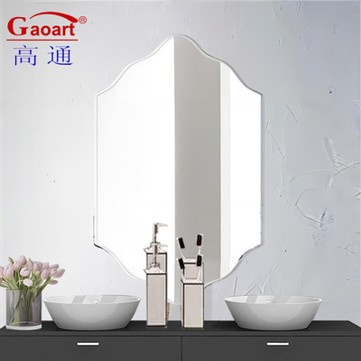 Salón de baños Muebles largos Espejo irregular semicircular Perfecto para decoración de paredes