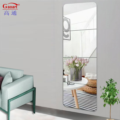 Decoración de la casa a medida Pequeño empalme de lujo Largo baño Espejos de vidrio de pared para todos los días
