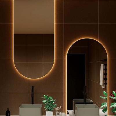 Función de interruptor táctil Gran espejo de vidrio para la pared de dormitorio moderno en diseño baño de lujo