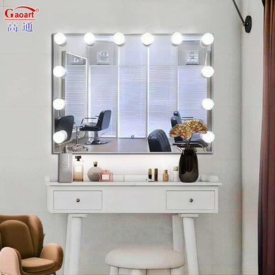 Rectángulo Hollywood maquillaje luz de la vanidad LED maquillaje espejo con luces LED para maquillaje portátil