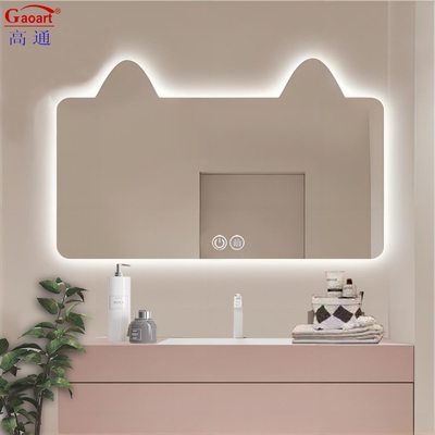 Ducha de vidrio inteligente pared de luz completa Decoración decorativa portátil para el espejo del baño