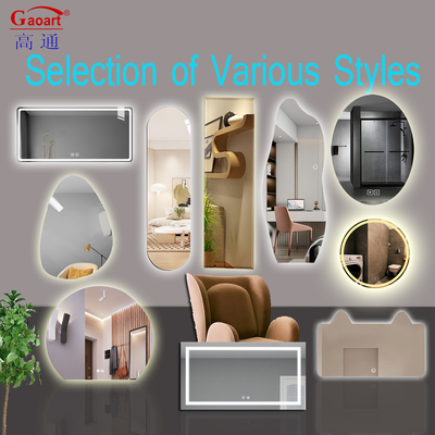 Ducha de vidrio inteligente pared de luz completa Decoración decorativa portátil para el espejo del baño