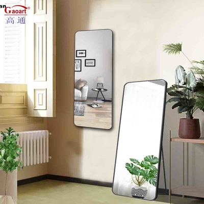 Tamaño personalizado vidrio biselado de longitud completa baño de afeitar espejo metálico para el baño en casa