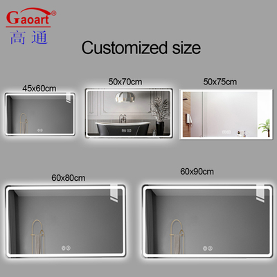 Espejo LED redondo para decoración de baño tamaño personalizado y tecnología inteligente