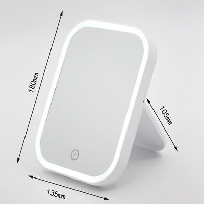 Baño moderno con estilo portátil compacto de 1 pulgada 50 pcs espejo de luz LED para dama