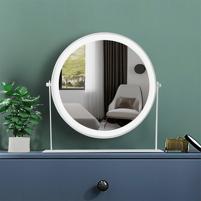 Espejo de vidrio de metal LED maquillaje personalizado Vanidad compacto Ideal para el día a día y la decoración del hogar