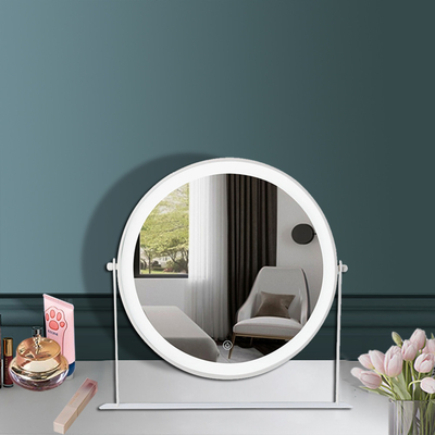 Espejo de vidrio de metal LED maquillaje personalizado Vanidad compacto Ideal para el día a día y la decoración del hogar