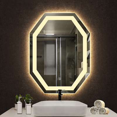 Gran Negro Decoración del hogar Espejo LED inteligente para decoración del baño del hotel Tamaño personalizado