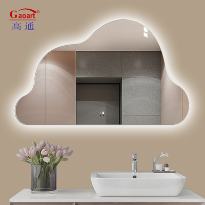 Decoración de vidrio de tamaño personalizado para la luz de baño moderna en el salón Espejo de baño inteligente