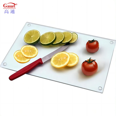 Tabla de corte de vidrio endurecido de la parte superior de la cocina Forma rectangular 4 mm espesor 500 pcs Sin diseño