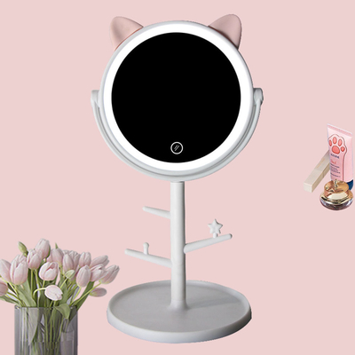 Todos los días de alta moda compacto ajustable pequeño espejo de maquillaje LED para el vestido de dama linda