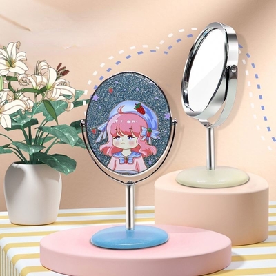 Plastico personalizado y espejo de vidrio Mini portátil de la vanidad círculo vestidor de casa decoración