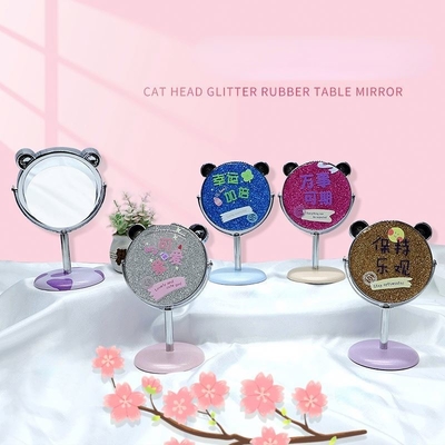 Plastico personalizado y espejo de vidrio Mini portátil de la vanidad círculo vestidor de casa decoración