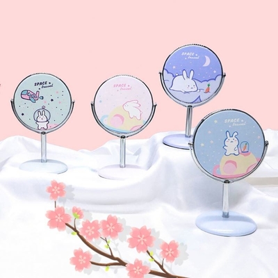 Plastico personalizado y espejo de vidrio Mini portátil de la vanidad círculo vestidor de casa decoración