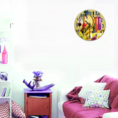 Separa el mantel moderno decoración de la casa Reloj de pared del dormitorio para la decoración de vidrio de sublimación