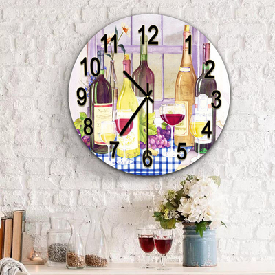 Separa el mantel moderno decoración de la casa Reloj de pared del dormitorio para la decoración de vidrio de sublimación