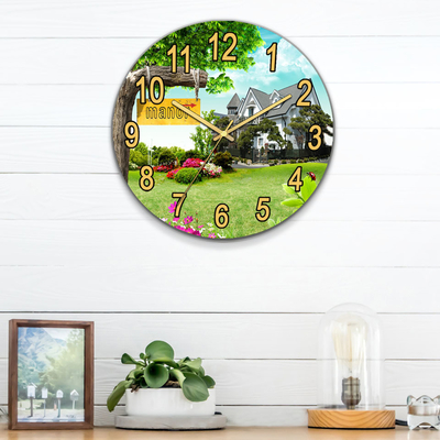 Separa el mantel moderno decoración de la casa Reloj de pared del dormitorio para la decoración de vidrio de sublimación