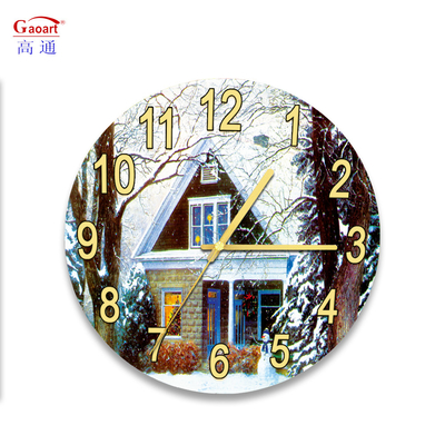 Reloj de cara de vidrio moderno para el salón Mantel Sublimación Cocina Espejo Decoración del hogar