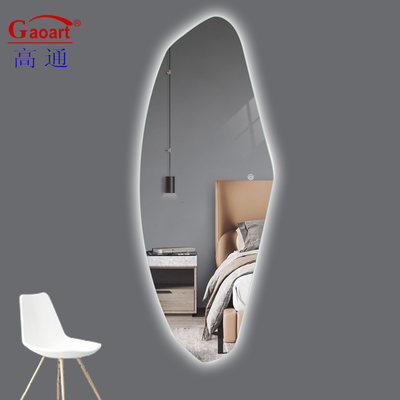 Espejo de vidrio inquebrantable de tamaño completo para la moda de alta seguridad decorada en el hotel Espejo LED
