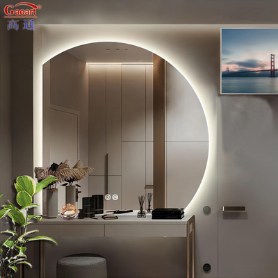 Sala de estar Decorativa Pared de la casa portátil con espejo led para ducha Smart Glass Bath