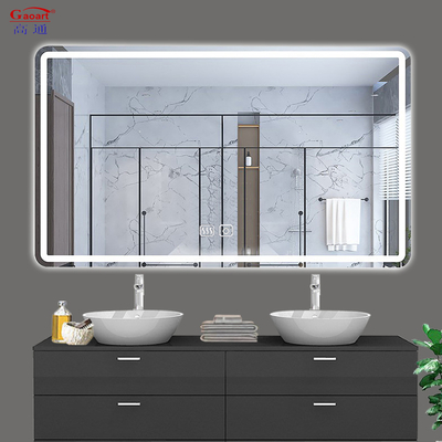 Baño inteligente Espejo de ducha de vidrio estilo Morden Iluminación de vestimenta Decoración de paredes