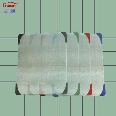 Logotipo personalizado Acceptable Tabla de corte de vidrio templado para cuentas de cocina 4Pcs