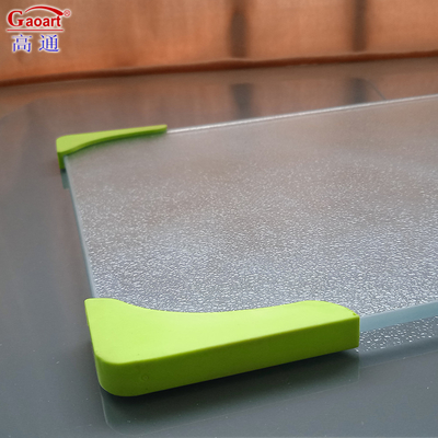 Logotipo personalizado Acceptable Tabla de corte de vidrio templado para cuentas de cocina 4Pcs