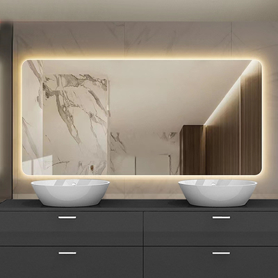 Diseño moderno tamaño personalizado Baño LED luz de pared espejo para decoración de la casa de habitación completa