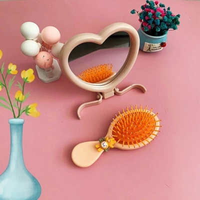 Mujer vestimenta en forma de corazón bolsillo maquillaje ajustable compacto mini espejo con calidad